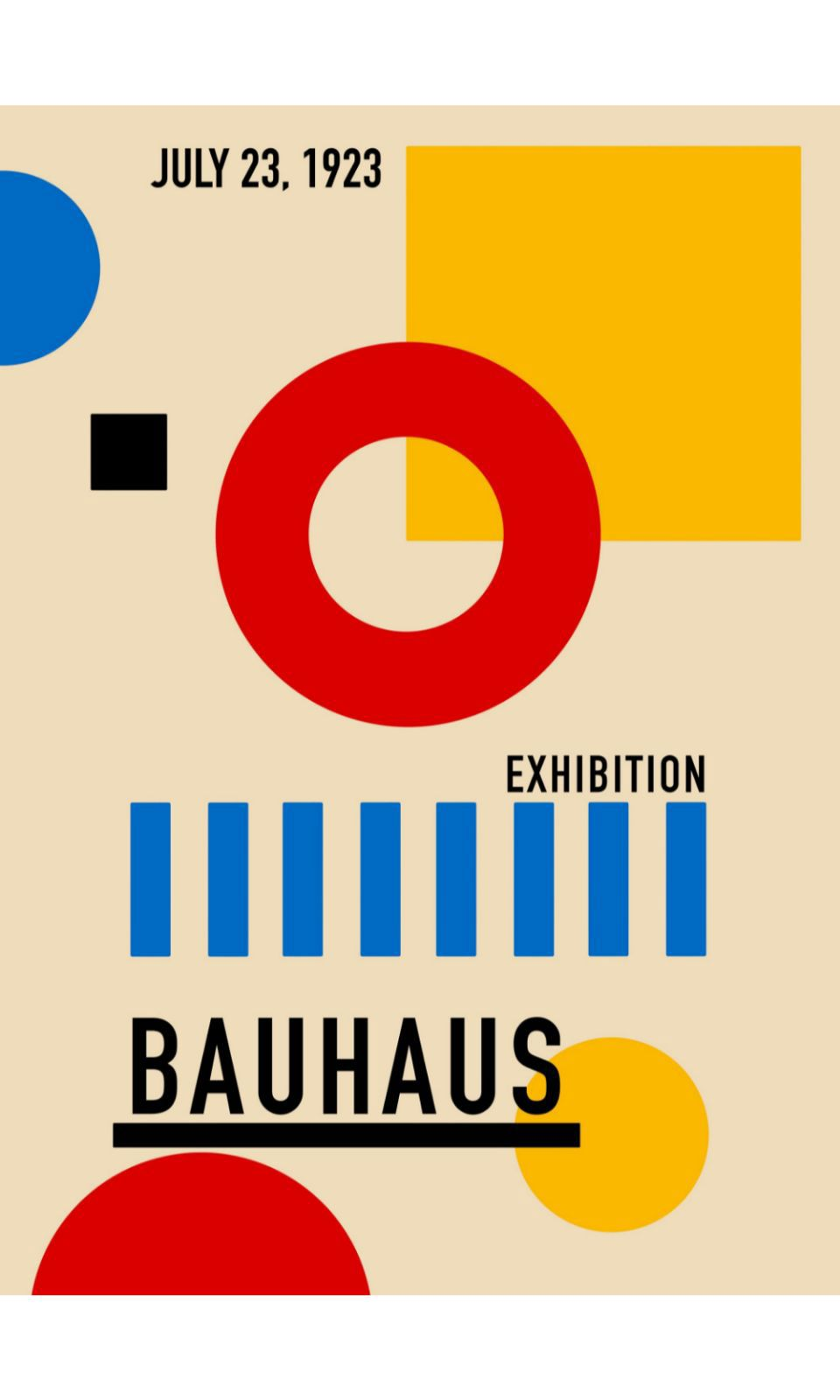 90266432 Постер Баухаус - Выставочный плакат 1923 года 60x90 см в раме STLM-0156436 ПРОСТОПОСТЕР