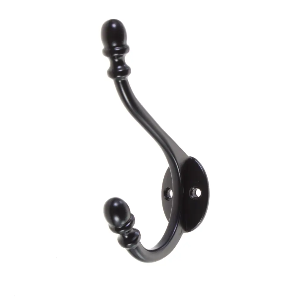 Крючок для пальто и шапки Victorian, металл, цвет чёрный LAMPLANDIA STLM-2057346