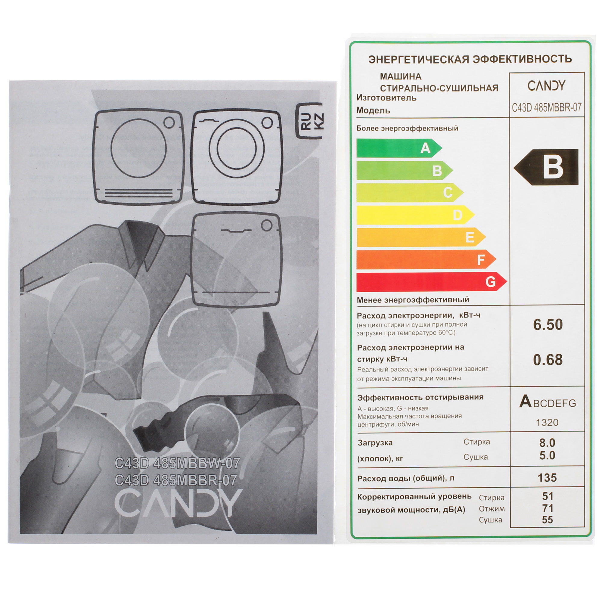 9278772 Стирально-сушильная машина Candy C43D 485MBBR-07 серый STDN-0106330 - Вид №11