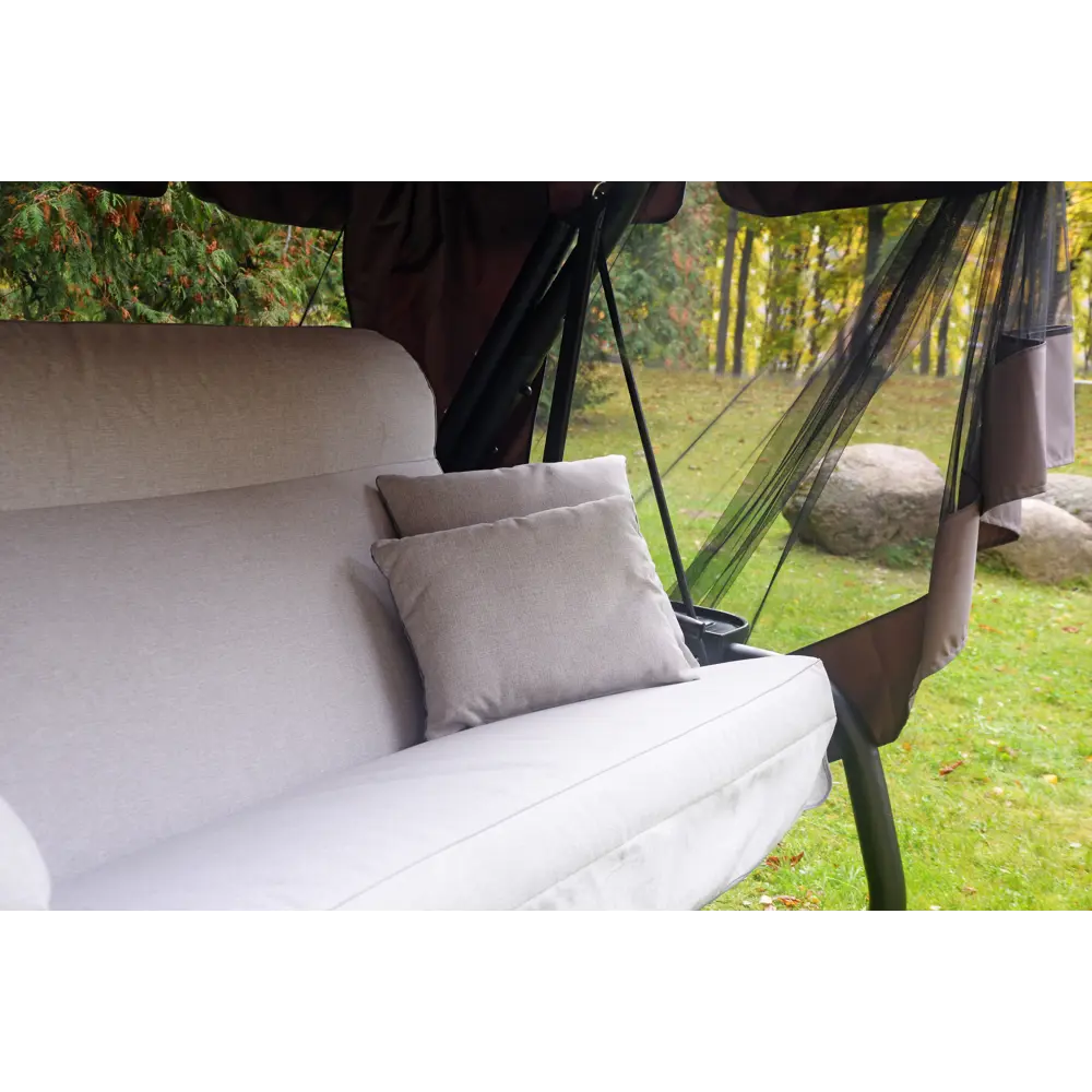 Качели садовые BEGINIA Moneron 4-х местные до 480 кг металл серый STLM-2173910 - Вид №9