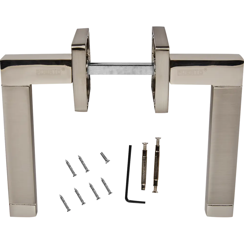 Дверные ручки Puerto LM AL 530-02, без запирания, комплект, цвет никель STLM-2102972 - Вид №1