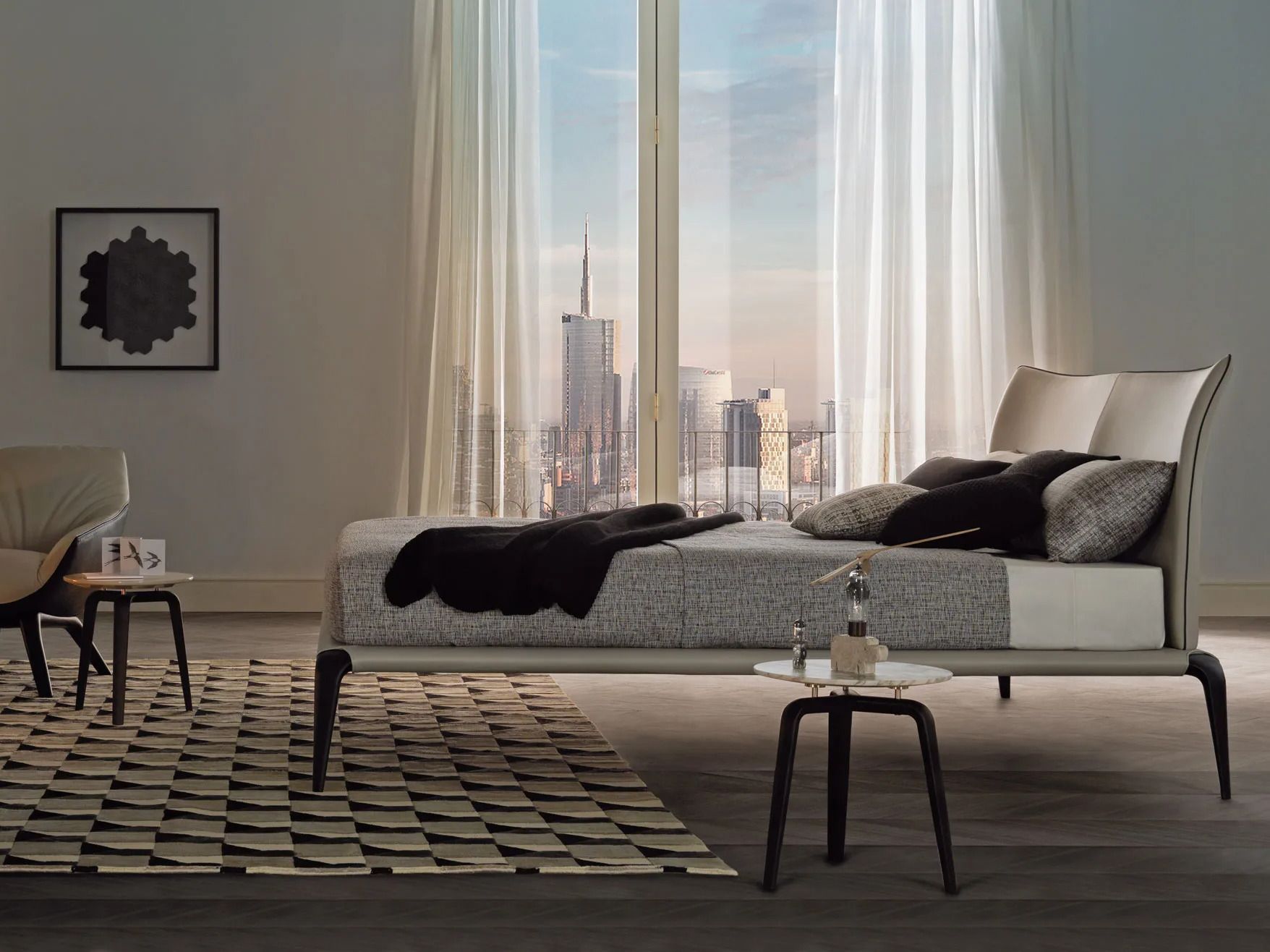 Кожаная двуспальная кровать MisuraEmme MARGARETH ARCH-00004289 - Вид №2