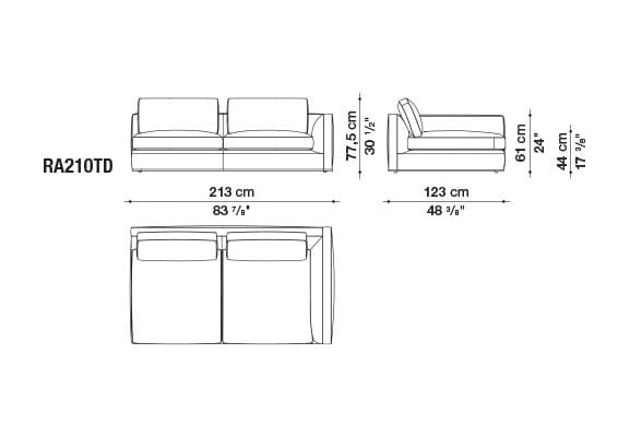 Ткань диван B&B Italia Ричард ARCH-00082196 - Вид №56