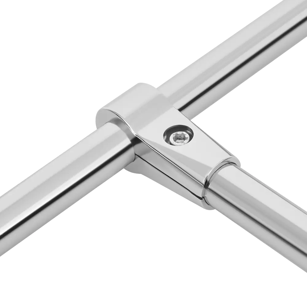 Соединитель 2-х труб Т-образно усиленный, цвет хром PALLADIUM STLM-2039499 - Вид №3