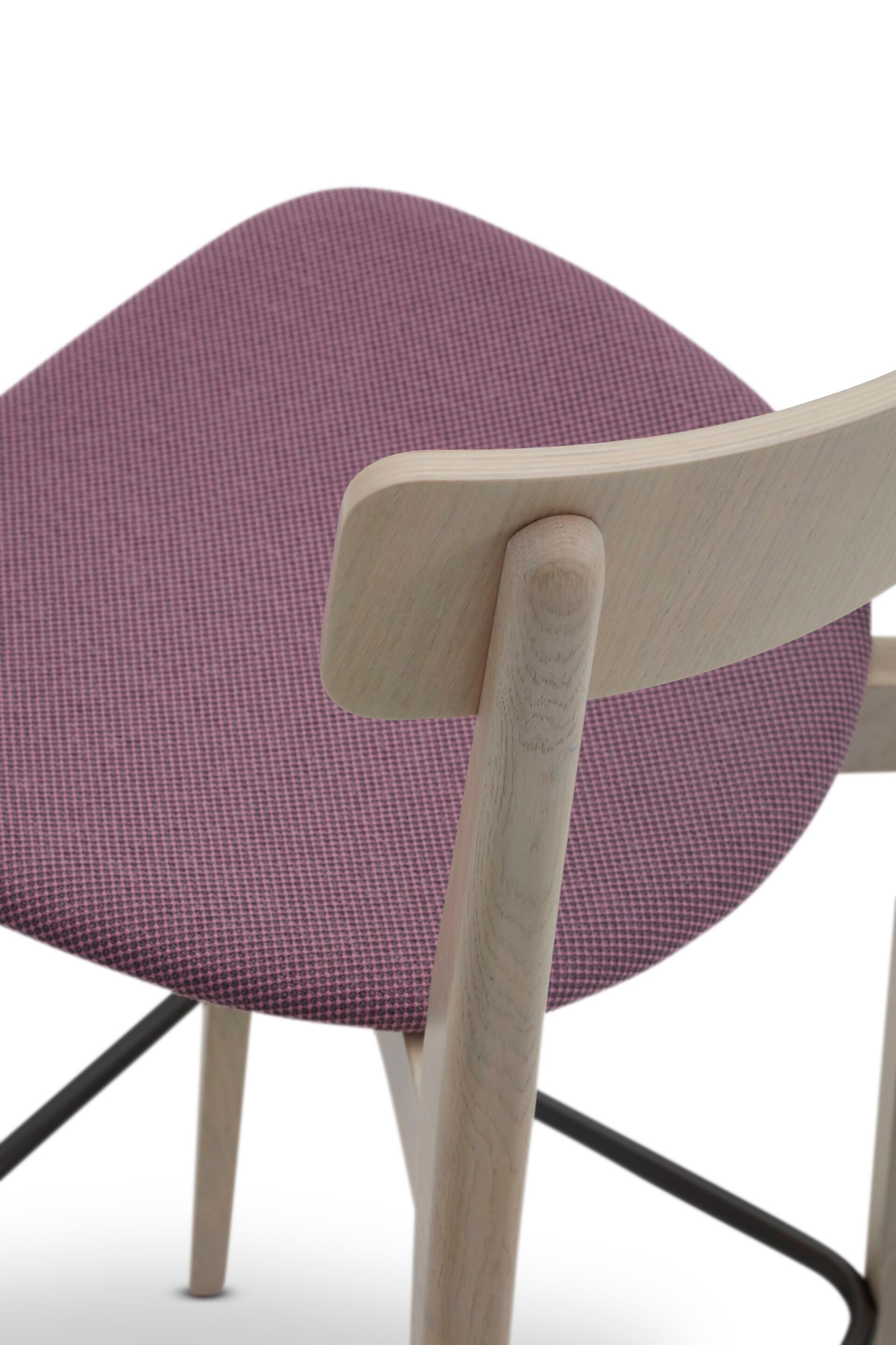 Высокий стул из бука с мягким сиденьем Origins 1971 Kat ARCH-00022402 - Вид №4