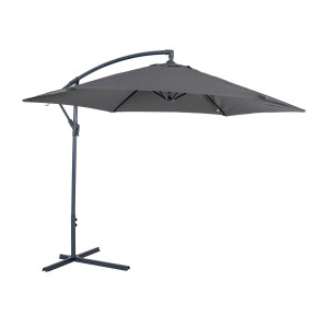 Зонт консольный Ø 300 см подвесной цвет антрацит UV50+ с крестовиной 250 см GREEMOTION