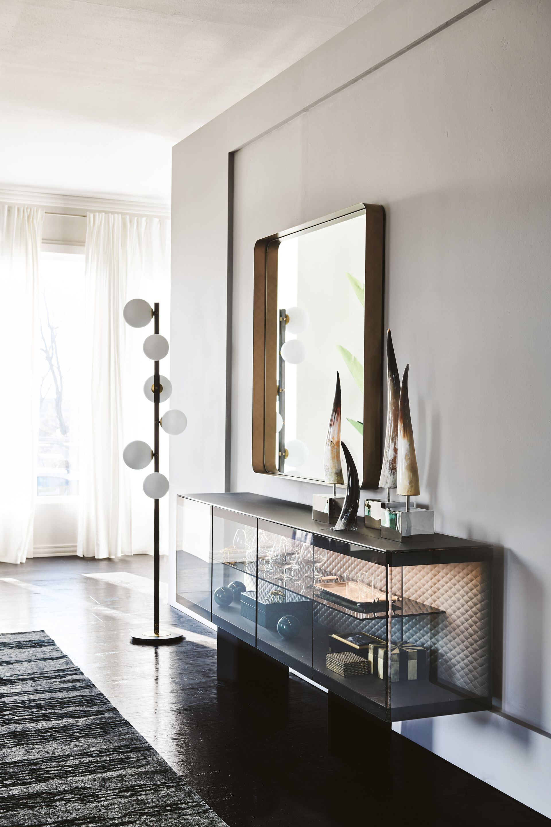 Шкаф из стали и хрусталя с распашными дверями Cattelan italia бутик ARCH-00123603 - Вид №7