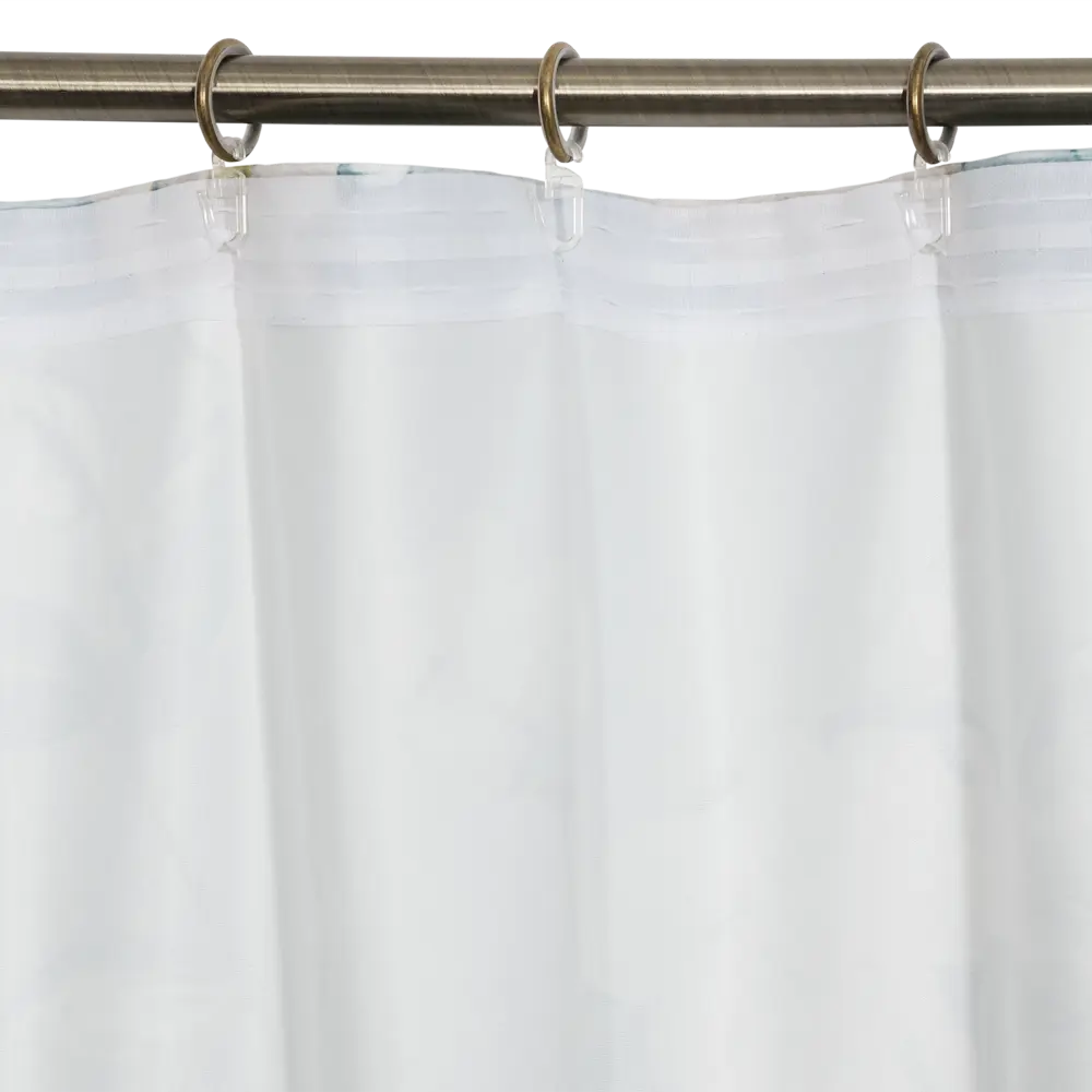 Штора на ленте Бархат 160x260 см полиэстер цветы цвет голубой AMORE MIO STLM-2162042 - Вид №3