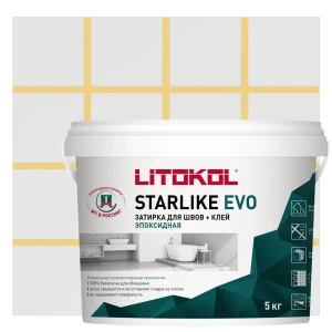 91038557 Затирка Litokol L0485450004 Starlike Evo S.600 Giallo Vaniglia 5.30кг STLM-1498089