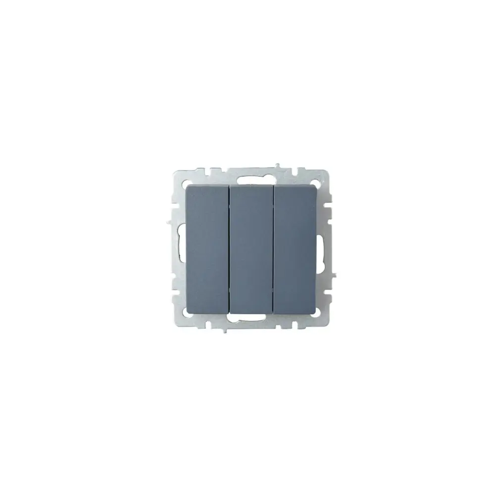 Выключатель встраиваемый IEK Brite 3 клавиши цвет маренго 89361875 STLM-2069350 - Вид №1