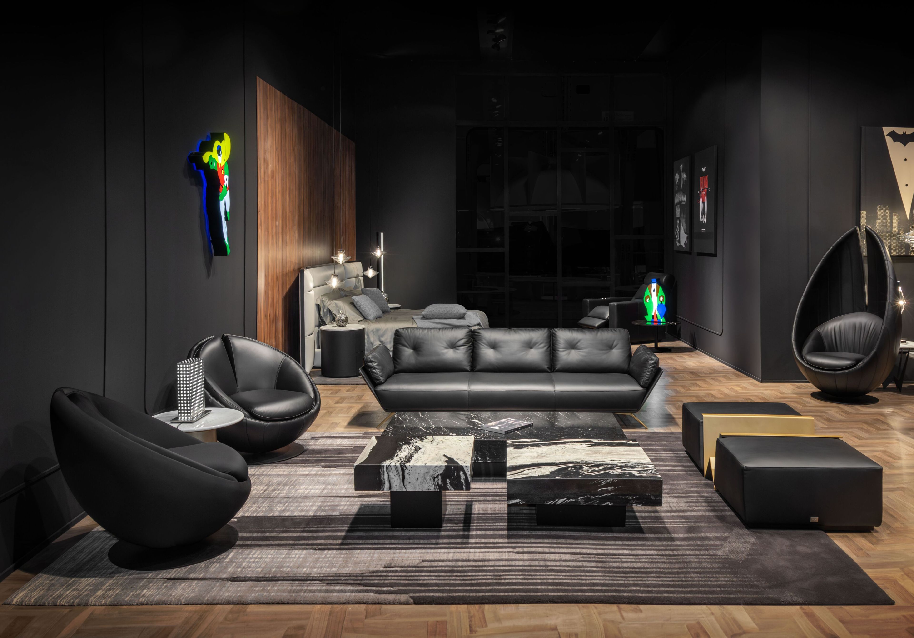 3-местный кожаный диван Wayne Enterprises Home Collection WE-001 ARCH-00005256 - Вид №4