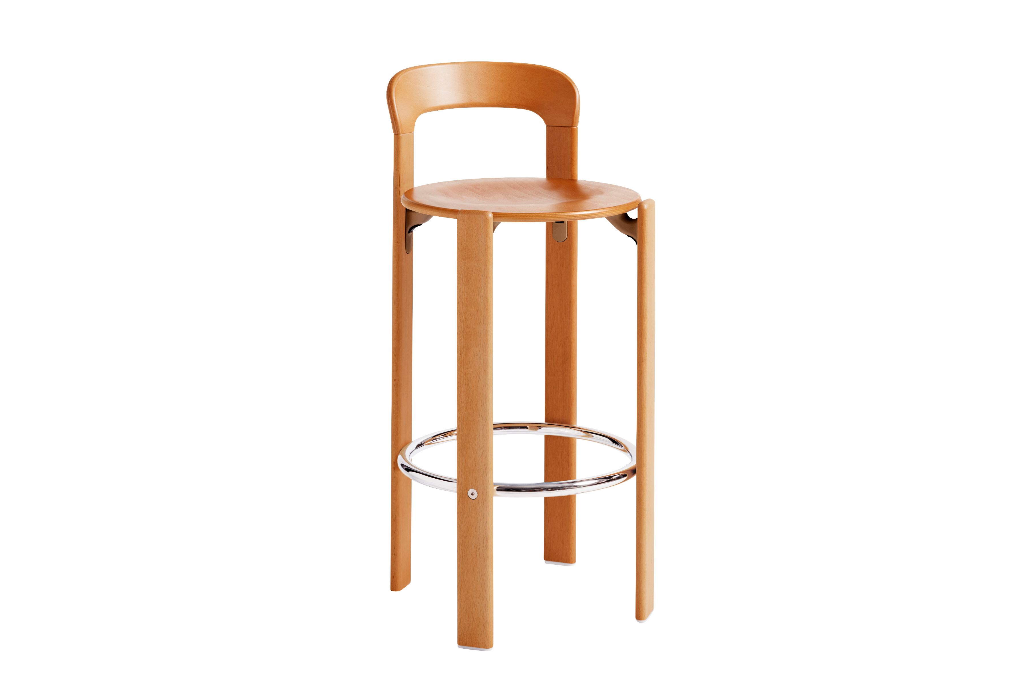 Высокий стул из бука с подставкой для ног Hay Rey ARCH-00016738 - Вид №5