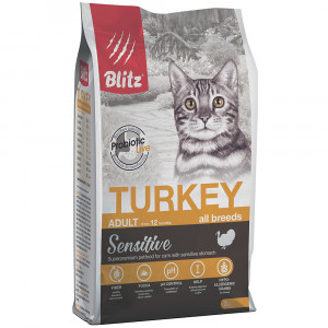 ПР0037314 Корм для кошек adult cat turkey с мясом индейки сух. 2кг Blitz