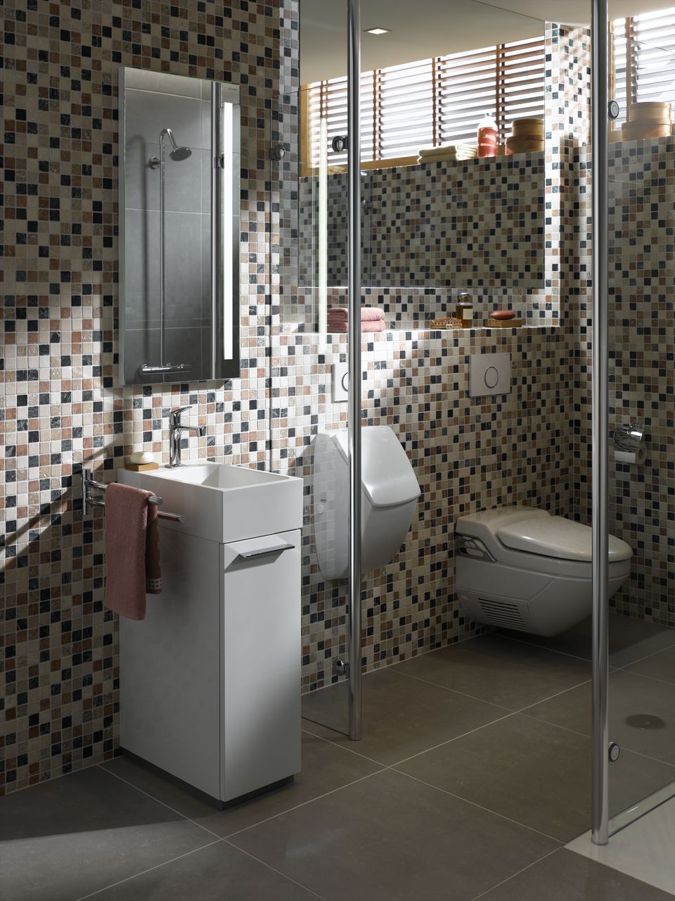 Мраморная мозаика Боттичино, травертин, Красная Верона и зеленые Альпы Mosaix ARCH-00048205 - Вид №3