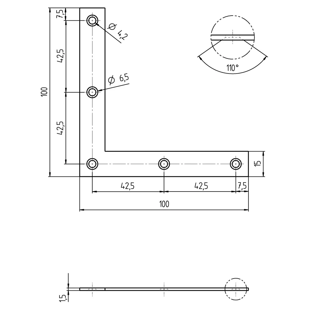 Оконный уголок 100x100x15x1.5 желтый цинк 16965755 STLM-2071724 Santreyd  - Вид №2