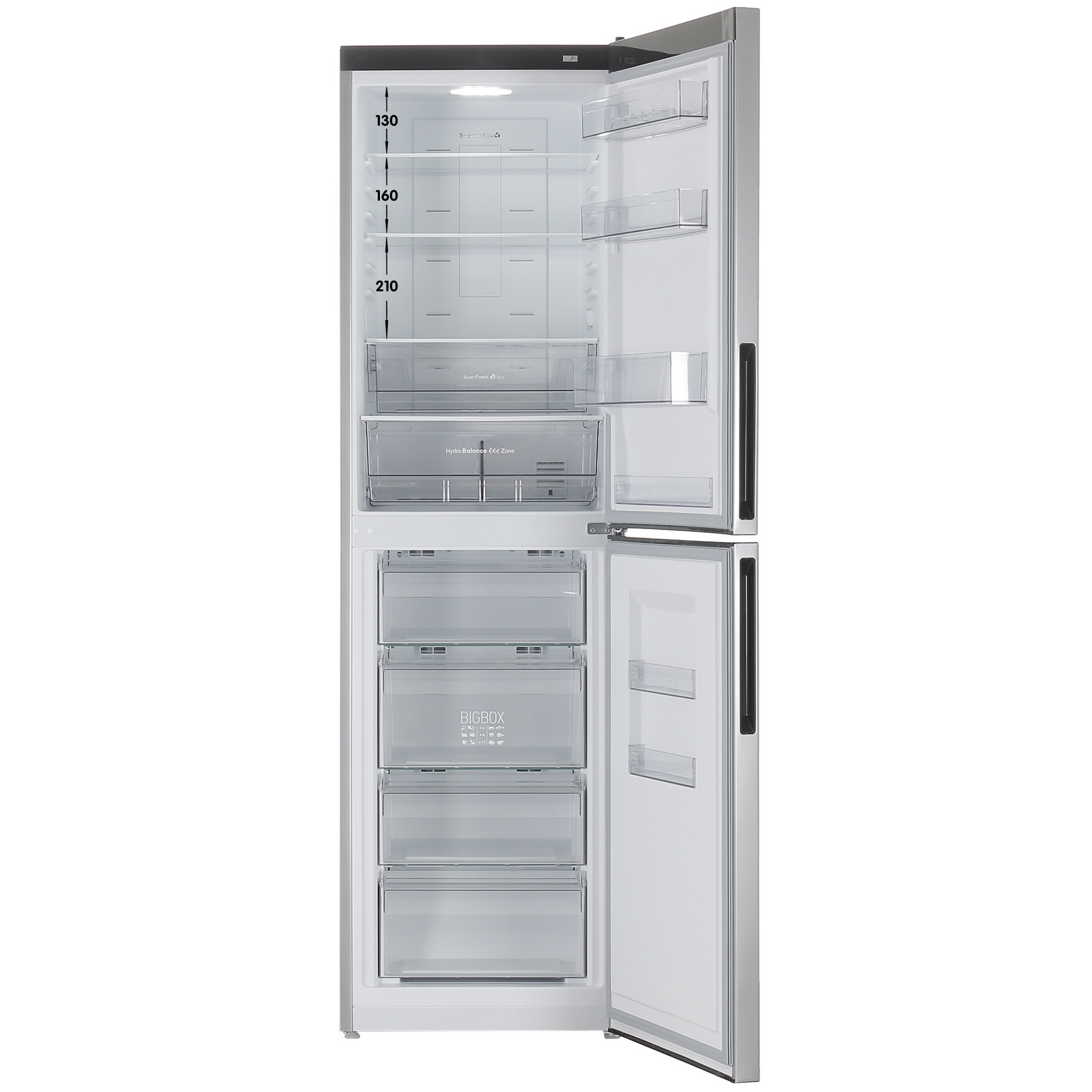 9031711 Холодильник с морозильником   ATLANT ХМ-4625-181-NL серебристый STDN-0104022 - Вид №1