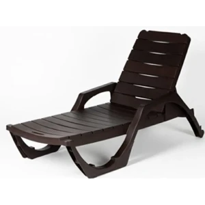 Шезлонг без подушки Adriano Easy Comfort Premium 190x69x207 см пластик коричневый