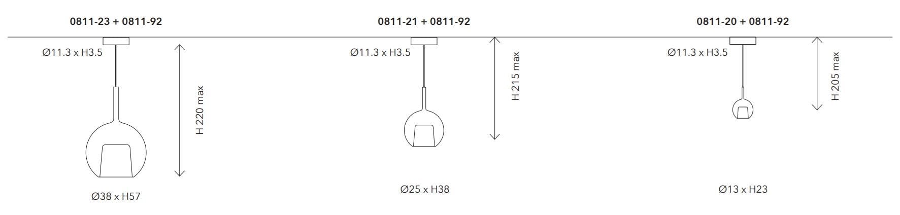 Светодиодный подвесной светильник из боросиликатного стекла Penta Glo ARCH-00100036 - Вид №6