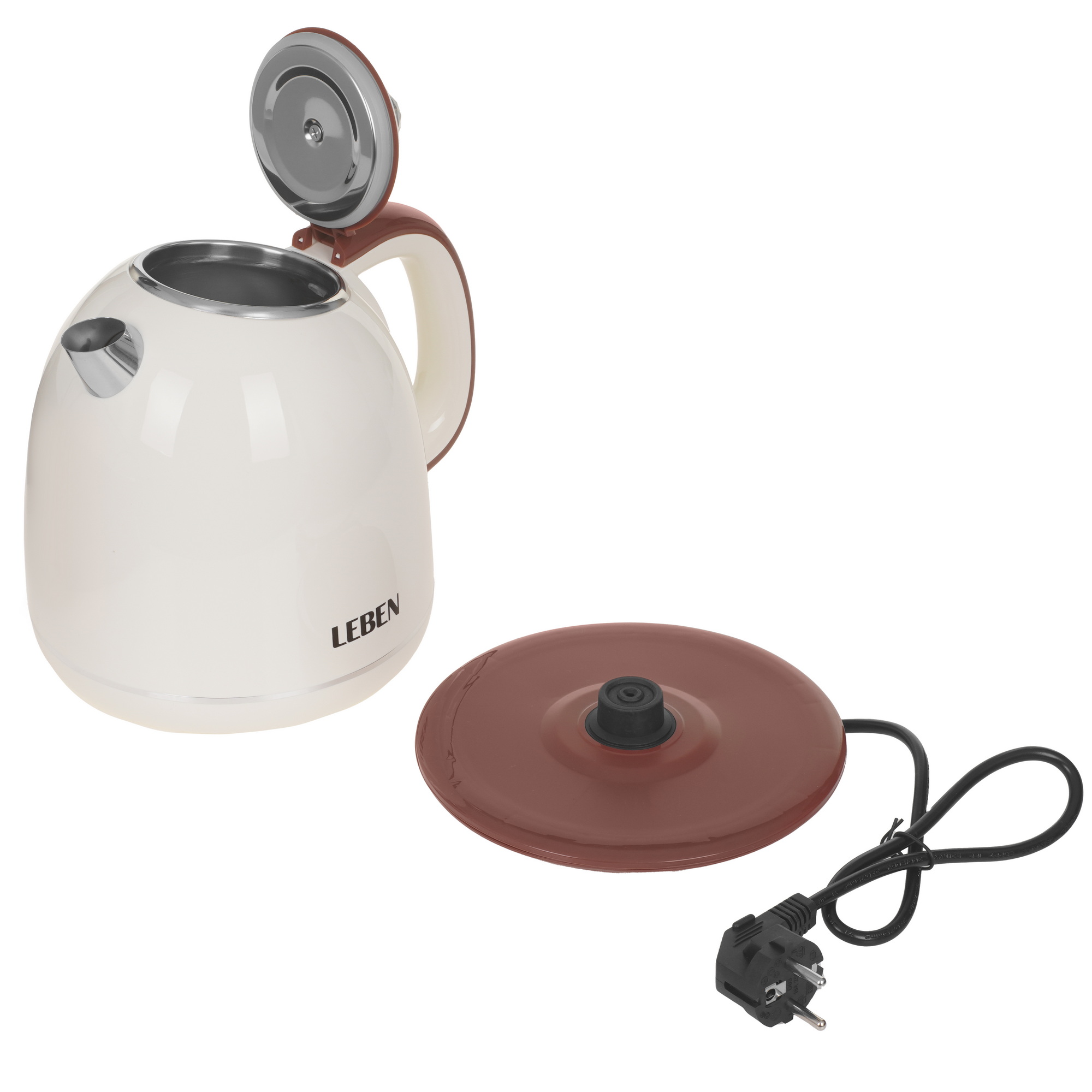 9237188 Электрочайник LEBEN 291-128 бежевый STDN-0111349 - Вид №4