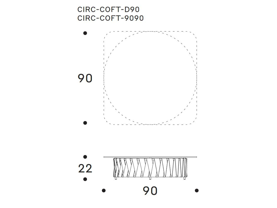 Низкий садовый столик с квадратным верхом из Дектона Nodo Italia Circus ARCH-00139558 - Вид №2