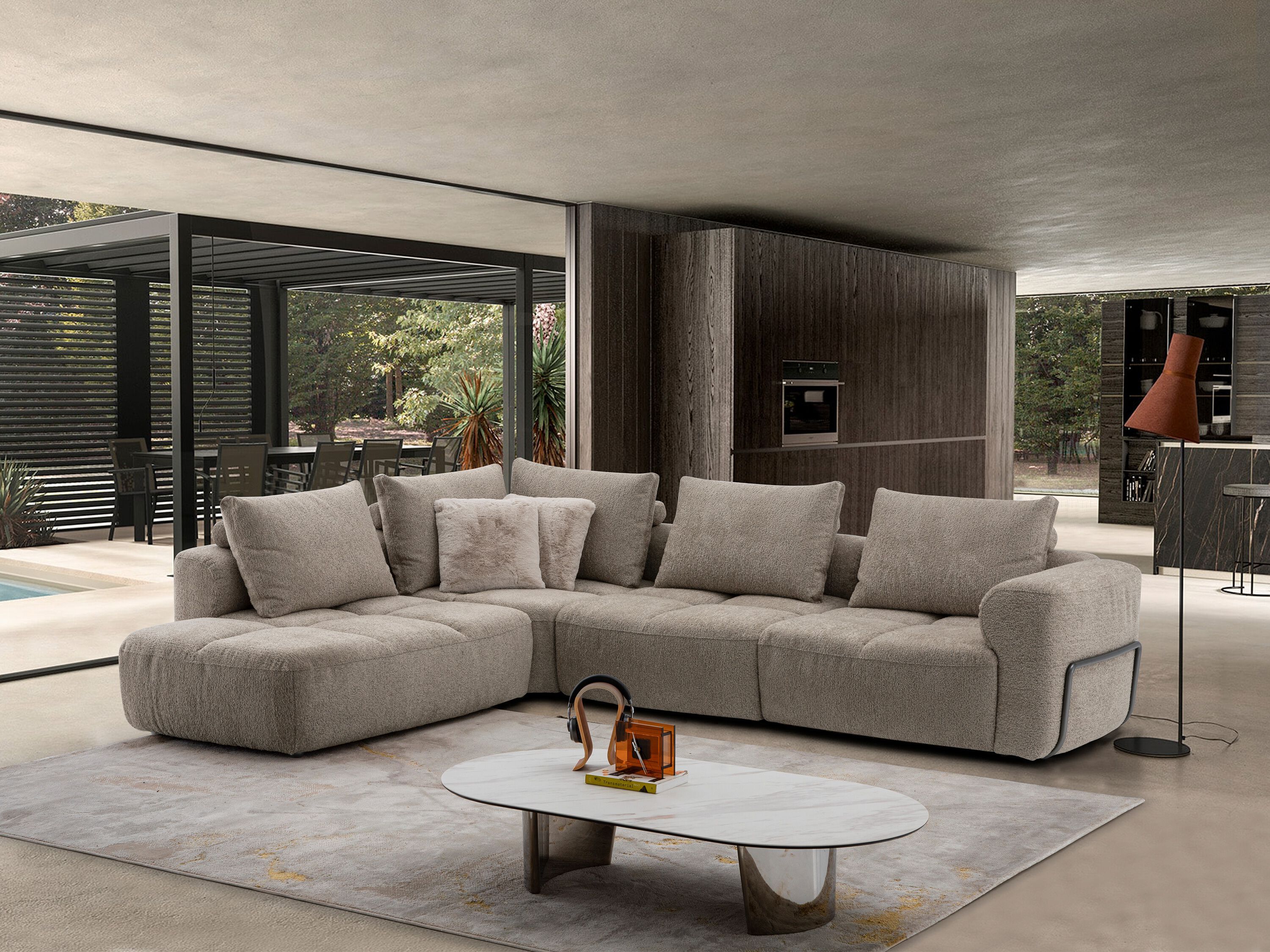 Угловой диван из ткани CAMPO DE' FIORI CDF841 ARCH-00137787 - Вид №11