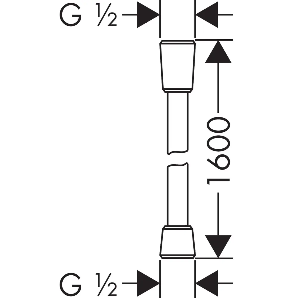 Шланг для душа Hansgrohe Isiflex 1.6 м ПВХ цвет хром STLM-2137972 - Вид №6