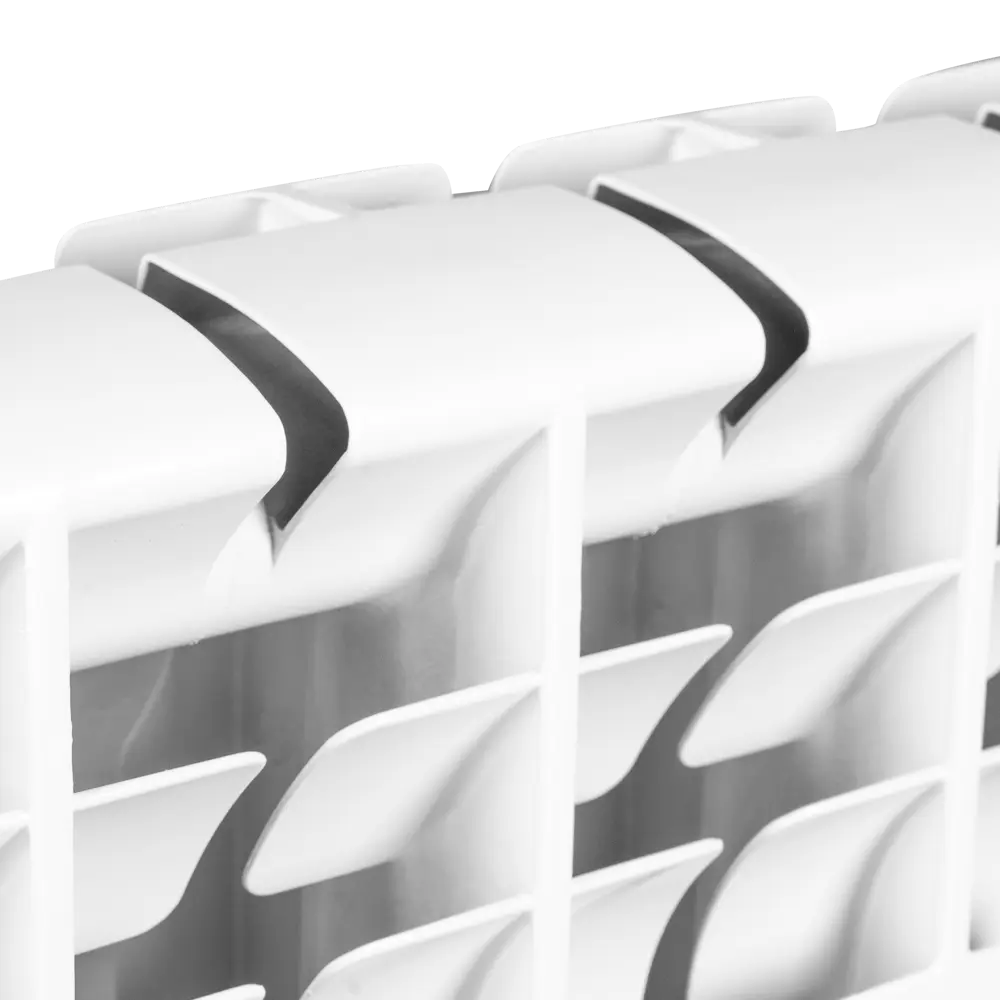 Радиатор Monlan Aluminium 500/80 алюминий 12 секций боковое подключение цвет белый STLM-2201149 - Вид №3