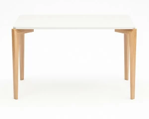 Обеденный стол белый прямоугольный с ножками натуральный дуб 124 см Rectangle Compact TORY SUN RECTANGLE 338629 Белый