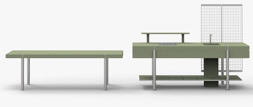 Elmar Отдельностоящий модуль со стальными и бетонными полками sun-id-1388379 - Вид №14