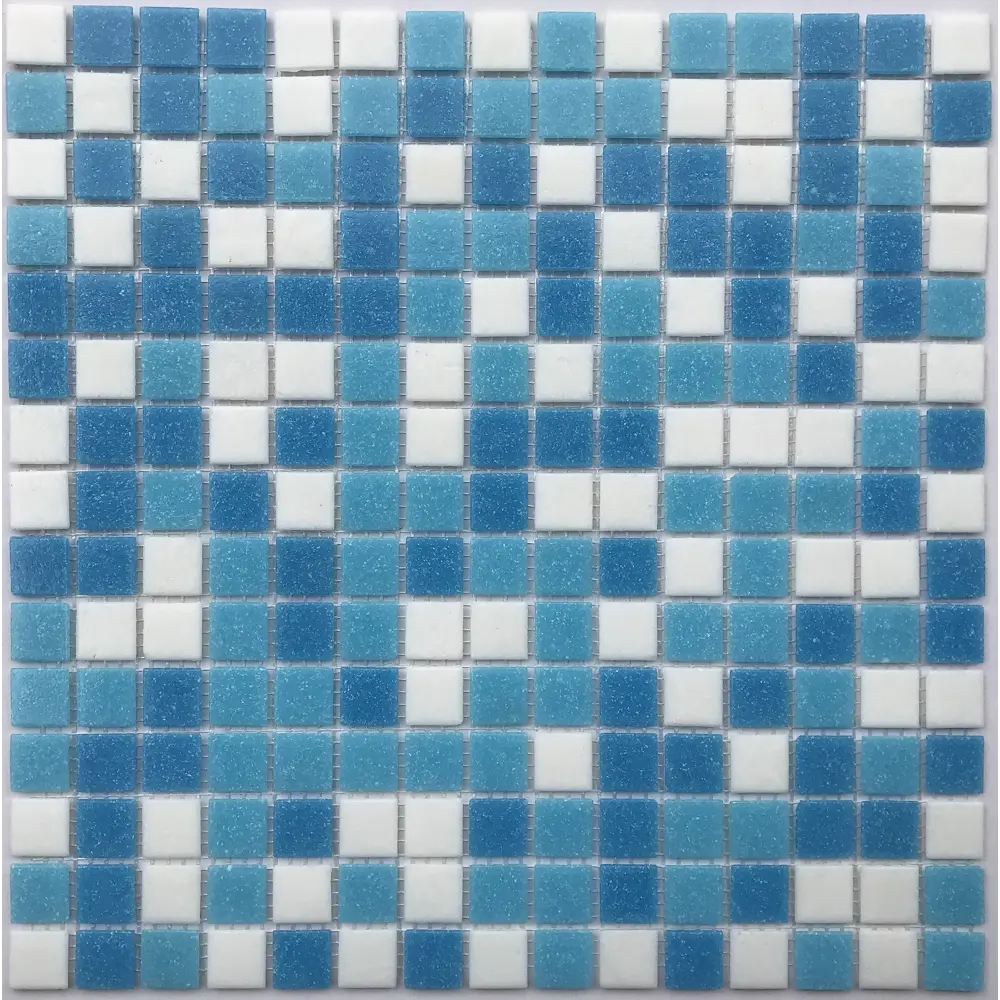 Мозаика стеклянная Artens Mix 32.7x32.7 см цвет бело-голубой, 20 шт STLM-2093923 - Вид №1