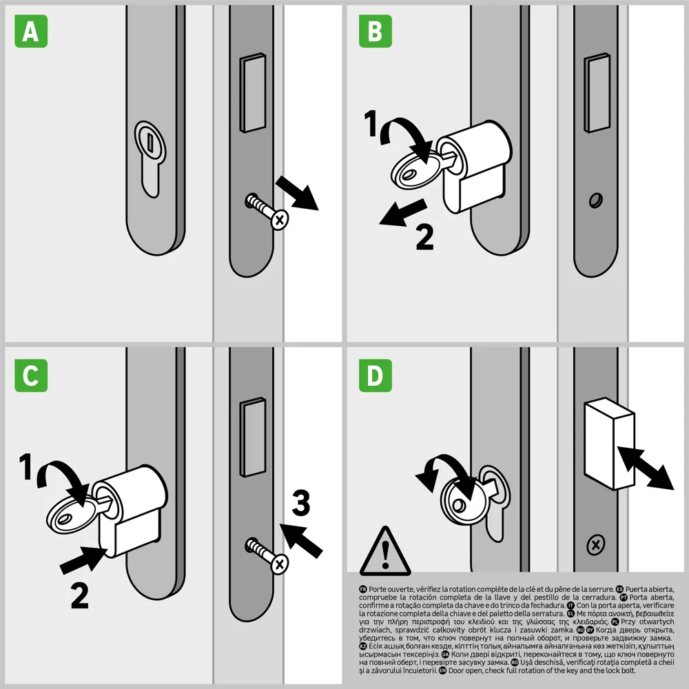 Цилиндр Standers TTBL1-3030NBNS, 30x30 мм, ключ/вертушка, цвет никель STLM-2124515 - Вид №6