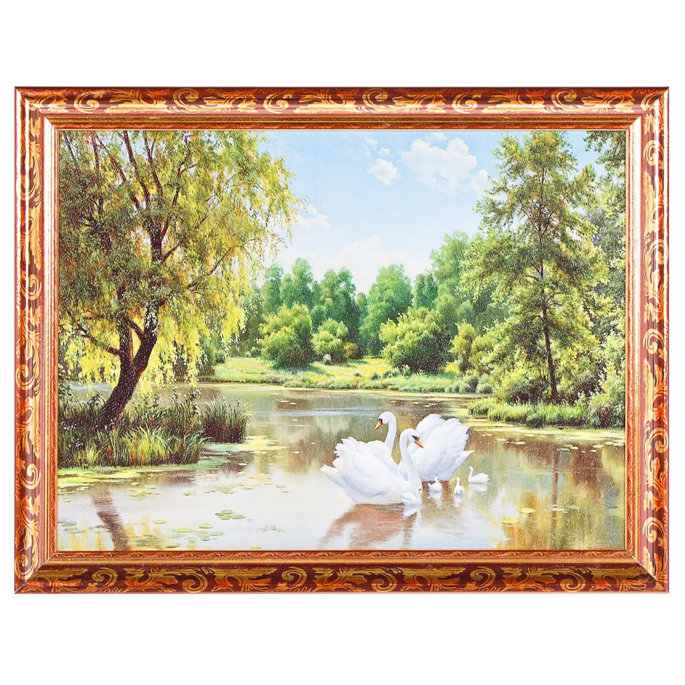 Постер в раме 30х40 см «Лебеди» Santreyd STLM-2061520