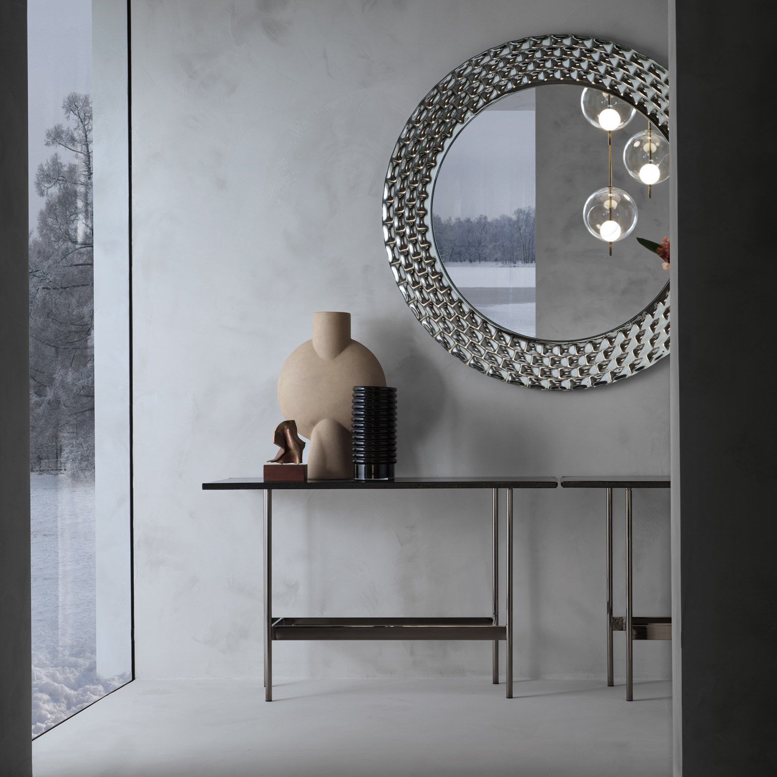 Консольный стол с столешницей из DV-стекла FIAM ITALIA Waves ARCH-00073655 - Вид №3