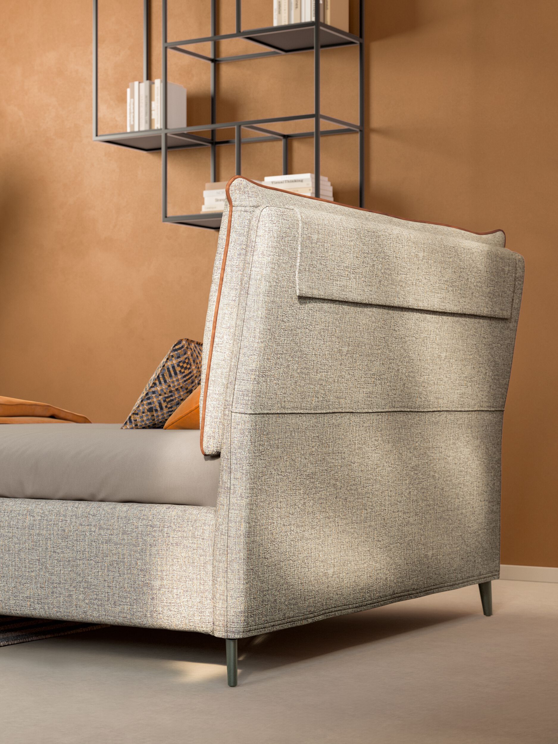 Односпальная кровать с мягким изголовьем Twils Blanca ARCH-00063851 - Вид №3