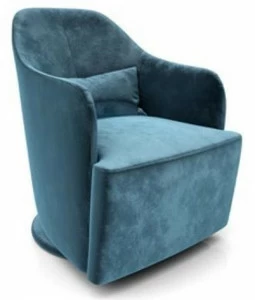Huppé Вращающееся кресло-качалка из ткани с подлокотниками Adelaide L5705
