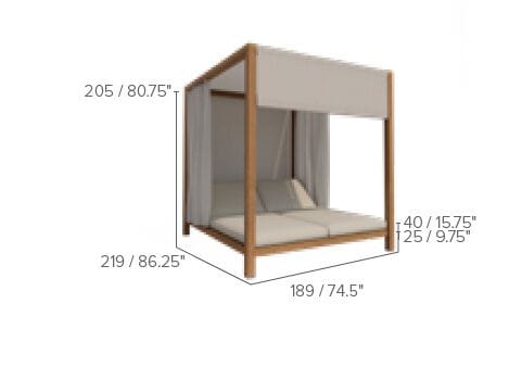 Садовая кровать из тикового дерева с балдахином TRIBÙ Pure ARCH-00098862 - Вид №2