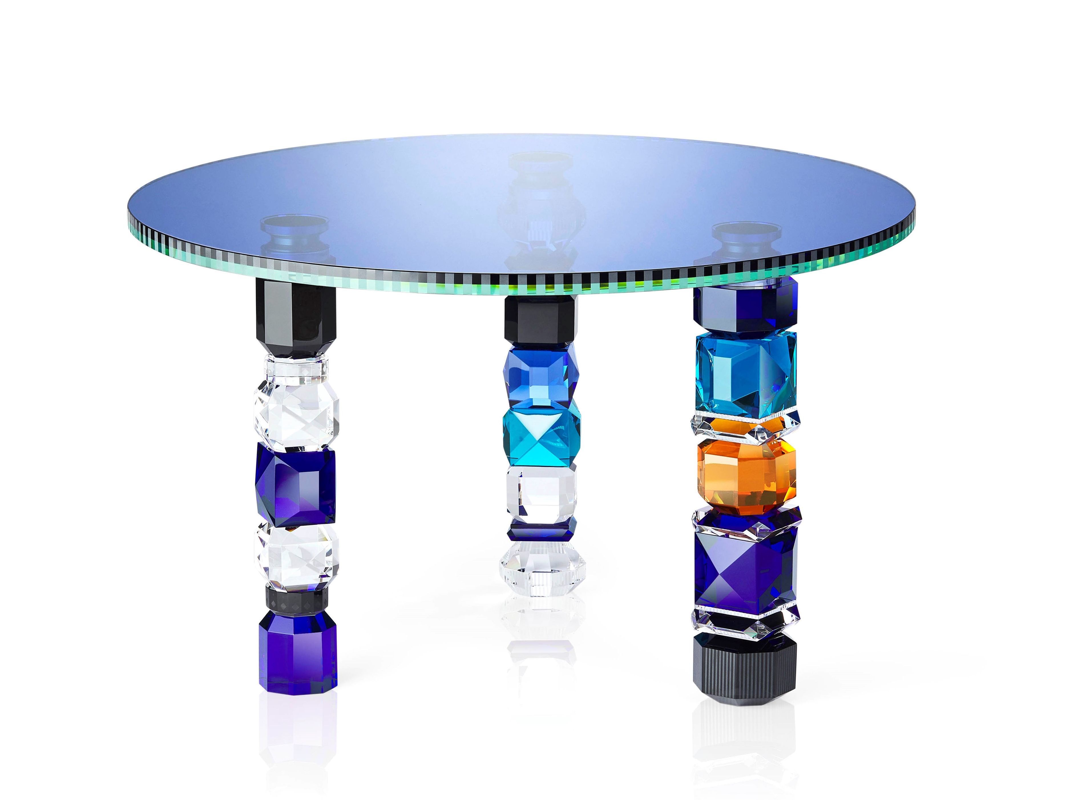 Круглый Хрустальный стол для гостиной Reflections Copenhagen DETROIT ARCH-00103475