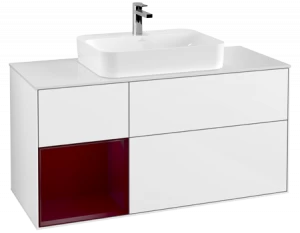 Villeroy&Boch Тумба под раковину Прямоугольная версия F411HBGF Finion Glossy White Lacquer