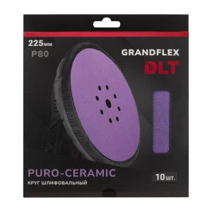 91819786 Круг шлифовальный DLT GrandFlex Puro-Ceramic 3003 P80 225x22.2 мм, 10 шт STLM-1398396