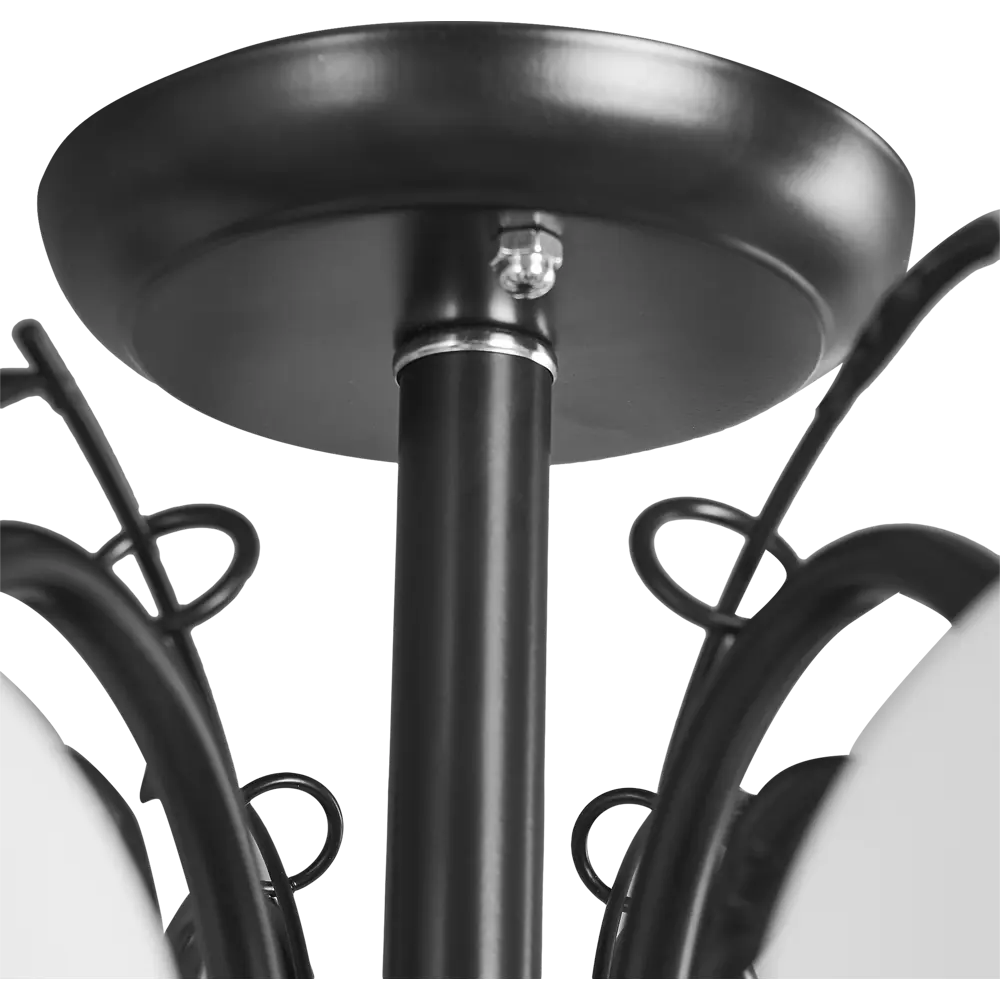 Люстра потолочная «Меренга» КС30064/8С, 8 ламп, 24 м², цвет чёрный/хром КЛЮЧНИК STLM-2086688 - Вид №5