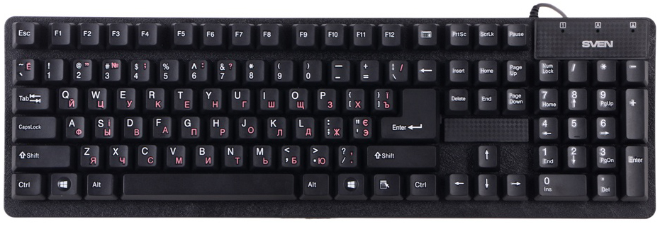 SV-0310301PUB Клавиатура standard 301 usb+ps/2 чёрная Sven Santreyd 