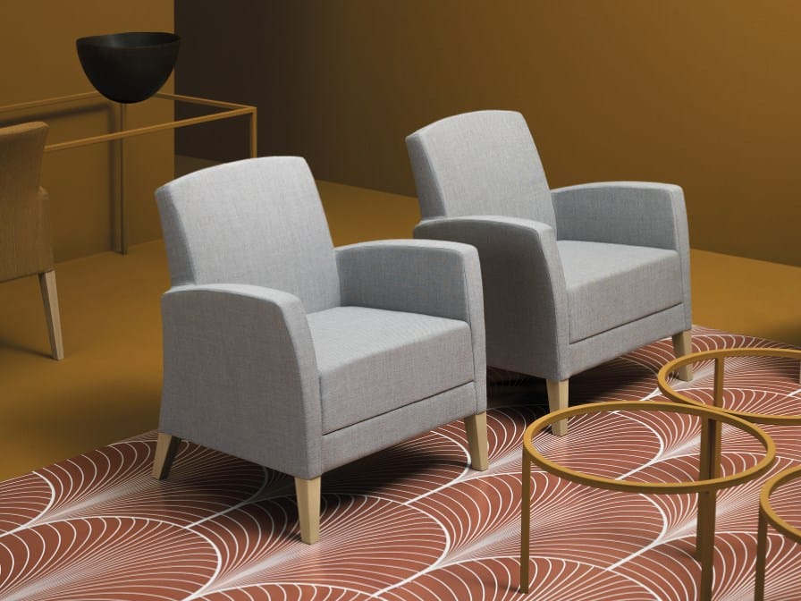 Тканевое кресло с подлокотниками PIAVAL FANDANGO-Contract ARCH-00086849 - Вид №3