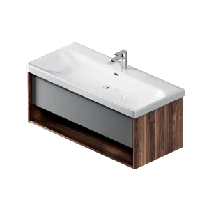 Тумба под раковину подвесная AM.PM Stern 105 см 1 ящик цвет орех