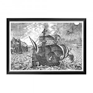732021952_1818 Арт-постер «Брейгель: Парусный корабль, вооруженный пушками» Object Desire