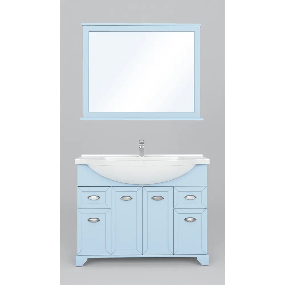 Зеркало Aquaton Шарм 100 см прямоугольное цвет голубой STLM-2077717 - Вид №1