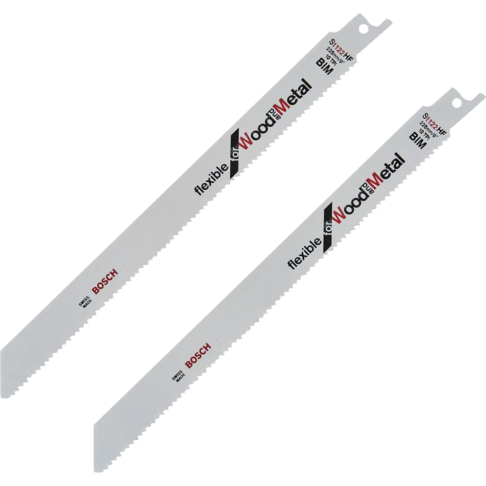 Полотно для сабельной пилы по дереву и металлу Bosch S1122HF 225 мм, 2 шт BOSCH PROFESSIONAL STLM-2108945