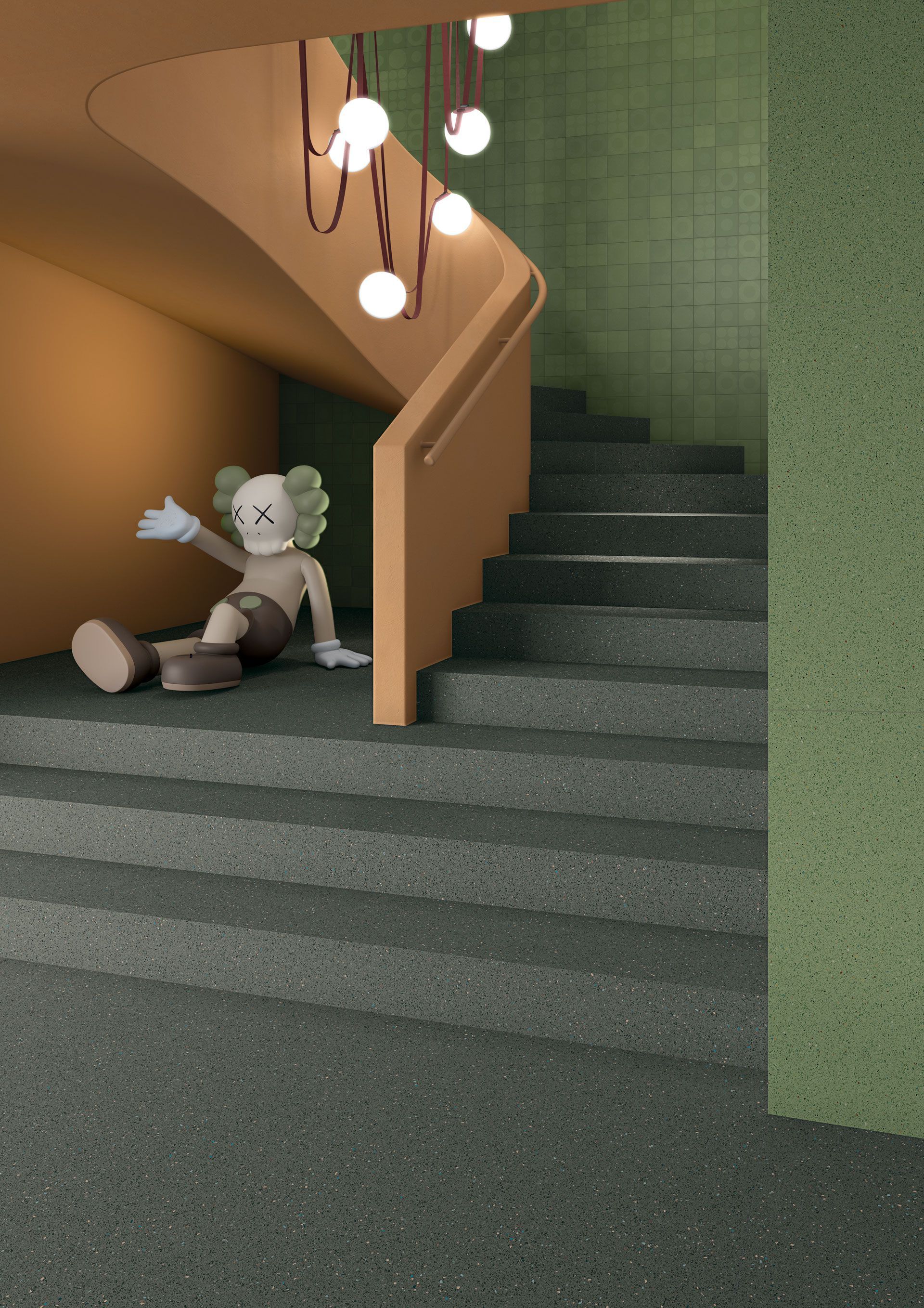 Венецианская терраццо эффект белая паста керамическое покрытие VIVES Micra ARCH-00093710 - Вид №3