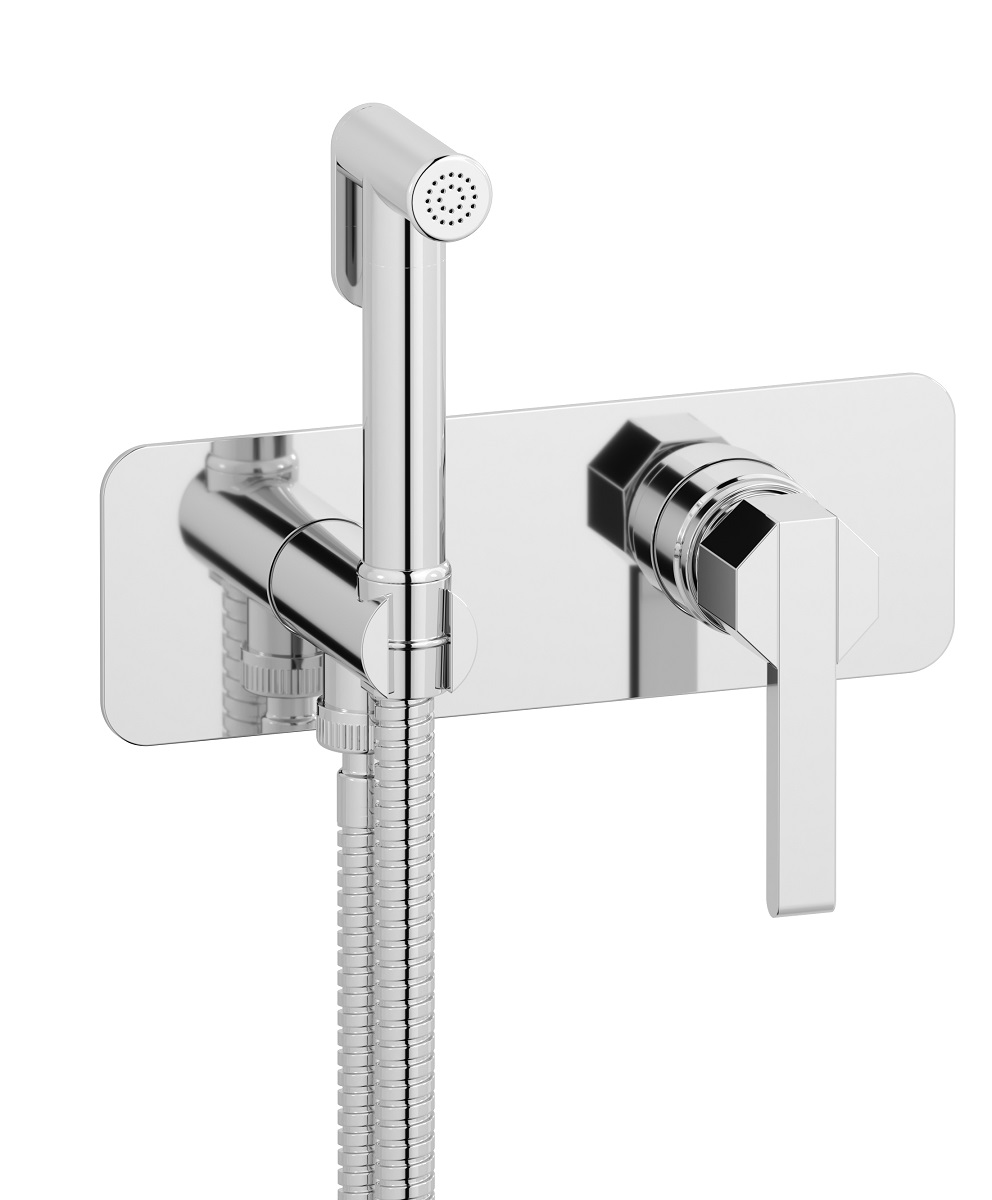 Внешние части гигенического душа со смесителем. WE ARE IB bl706cc Chrome Belmondo 