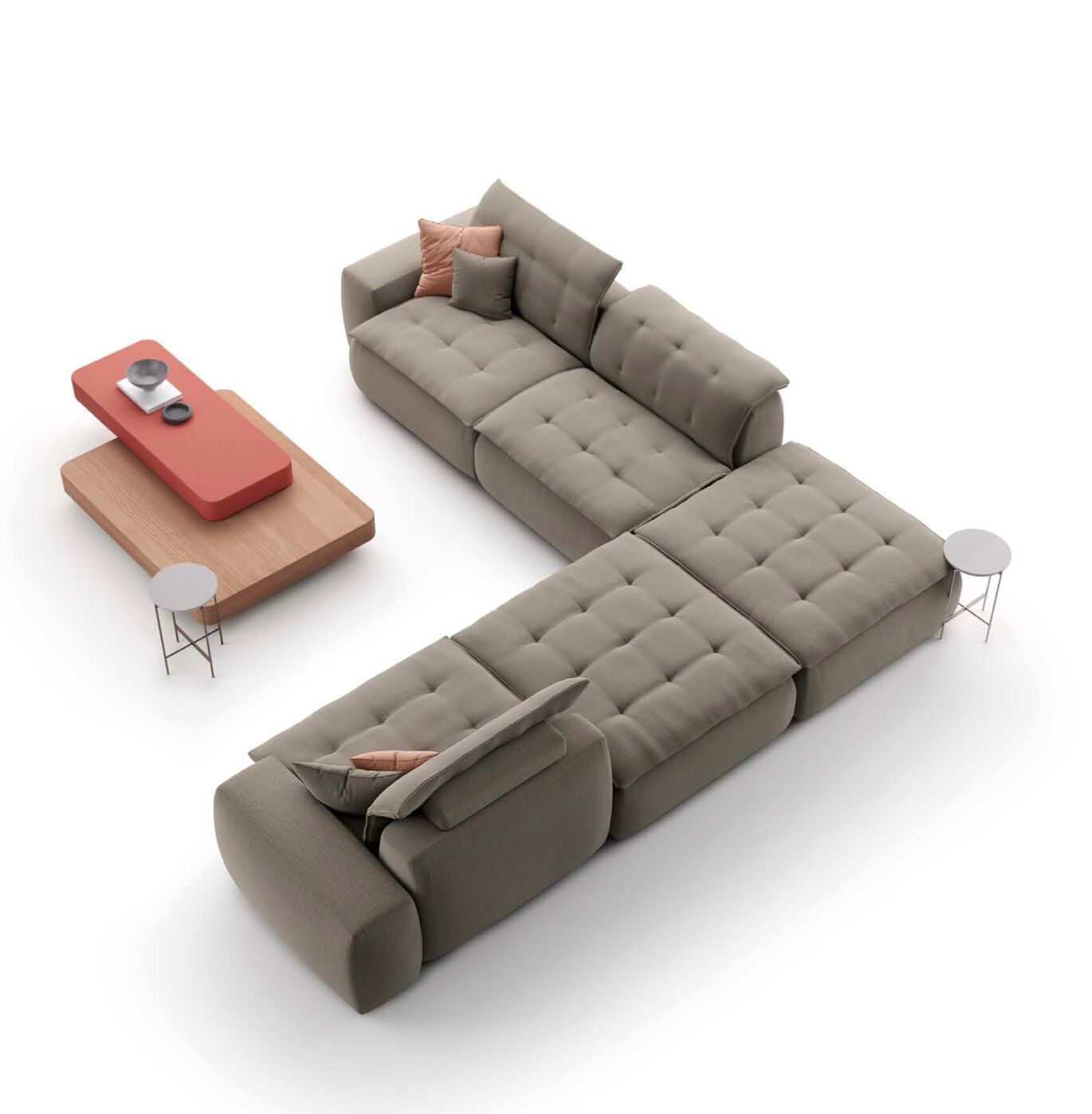 Угловой диван из ткани Marac облако ARCH-00047749 - Вид №1