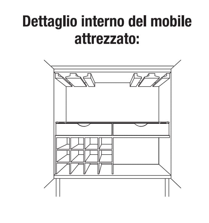 Мобильный бар в SuperMarmo Bontempi Casa Madison ARCH-00063870 - Вид №7